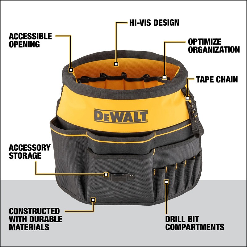 DEWALT Tool Organizer, 37 Pockets and Loops for Tool Storage