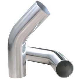 OSIDU OSIDU 45 Degree Aluminum Elbow Tube 2" (51mm) OD Aluminium Pipe Intercooler Pipe Air Intake Tube And Cooling Systems, High Polishing (2" OD (51mm)-2PCS)