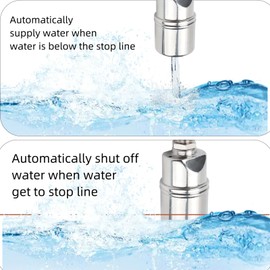 GOOGIES 1/2'' 3/4"Automatic Water Level Control Valve Water Float Valve 304 Stainless Steel Fully Automatic Water Level Control Float Valve No Electricity Needed for Water Tank, Pool, Tower