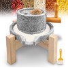 Natural Stone Grain Mill, Manual Granite stone grinder with Wooden