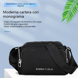 Bolso Crossbody Mujer,bolso mujer crossbody de Impermeable con correa de hombro ajustable y Bolsillo con Cremallera,Moda Bolsas Bandolera para Mujer para uso diario,viajes,trabajo (Plata/Negro puro)