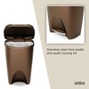 Umbra 084200-125 , Bronze Brim Large Kitchen Trash Stainless Steel