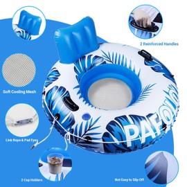 PAFOLO Pool Float, 56" Inflatable River Tube, Heavy Duty River Float