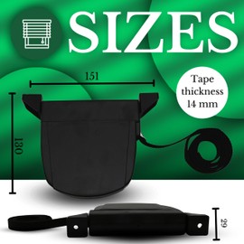 DOJA Barcelona Roller Shutter Belt Winder 14 cm Band Black Roller Blind Belt Winder Roller Shutter Winder Hinged Blinds Belt Guide Roller Shutter Replacement Parts