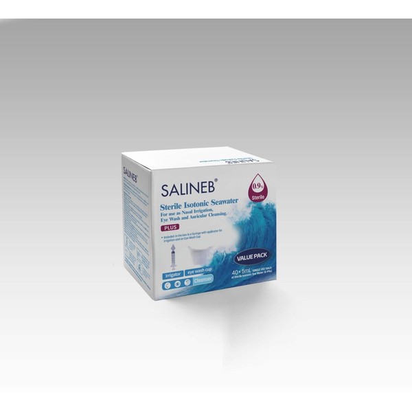 Salineb Sterile Isotonic Sea Water for Topical Irrigation 0.9% Sterile