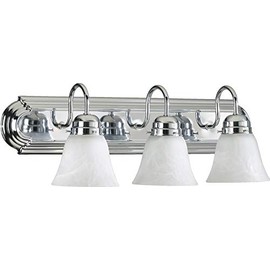 Quorum 5094-3-114 Traditional Three Light Vanity in Chrome Finish