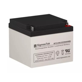 SigmasTek 12V SigmasTek Sealed Lead Acid Battery SP12-26 (NB) Absorbent Glass Mat