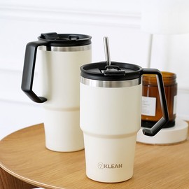 We Clean Handle tumbler with integrated handle with good grip and built-in functional straw Handle tumbler insulated and cooled Portable large capacity, We Clean handle tumbler 600ML We Clean handle tumbler 600ML_gray gray / 위클린 그립감좋은 손잡이 일체형 기능성 빨대 내장 핸들텀블러 보온보냉 휴대용 대용량, 위클린 핸들텀블러600ML위클린 핸들텀블러600ML_그레이그레이