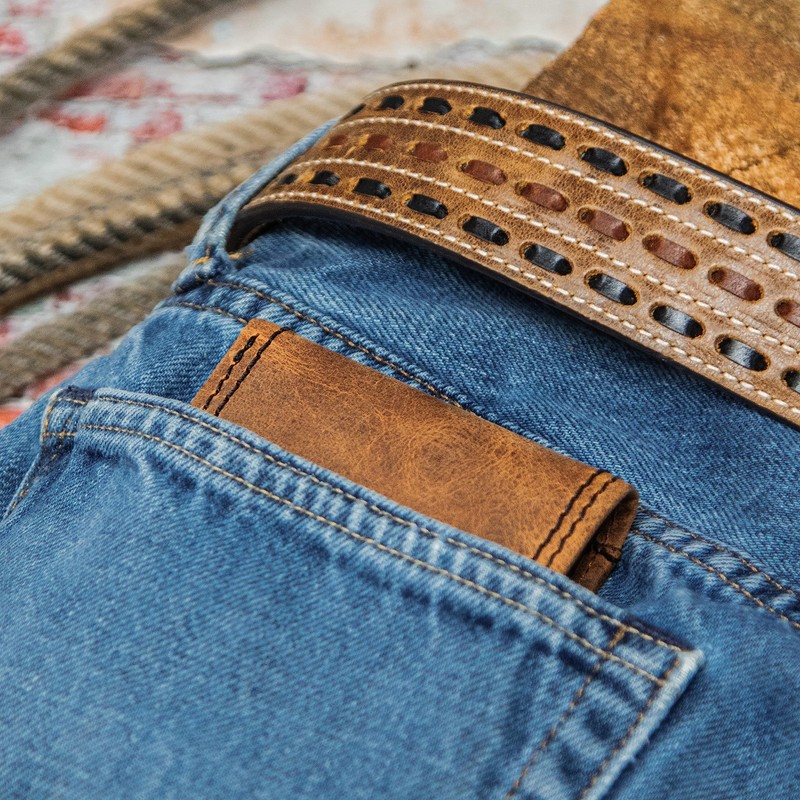 HOOEY Bi-Fold Leather Men's Wallet (Hawk - Brown/Navajo Serape)