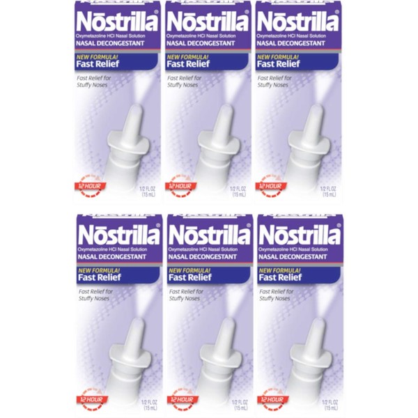 Nostrilla Nasal Decongestant Original Fast Relief 0.50 oz (Packs of 6)