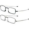 REAVEE 2 Pack Folding Reading Glasses for Men Women with