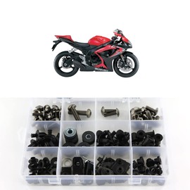 Xitomer Complete Bodywork Screws, Fit for GSXR600 GSXR750 2006-2007 K6, Full Set Fairing Bolts/Washers/Nuts/Clips/Grommets (Titanium)