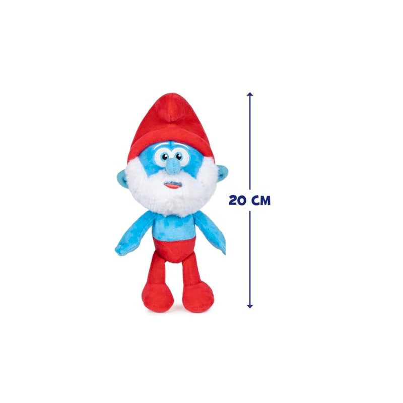 Les Schtroumpfs PUF314 Plush Toy, 20 cm, Super Soft, Large