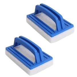 2 Stück Pool Schwamm Bürsten, Pool Randreiniger, Blau Mit Griff Schwimmbadbürste, Poolreinigung Schwamm, Handschrubber, Pool Reinigungsbürste für Spa, Algenbürste Geeignet zum Reinigen von Schmutz