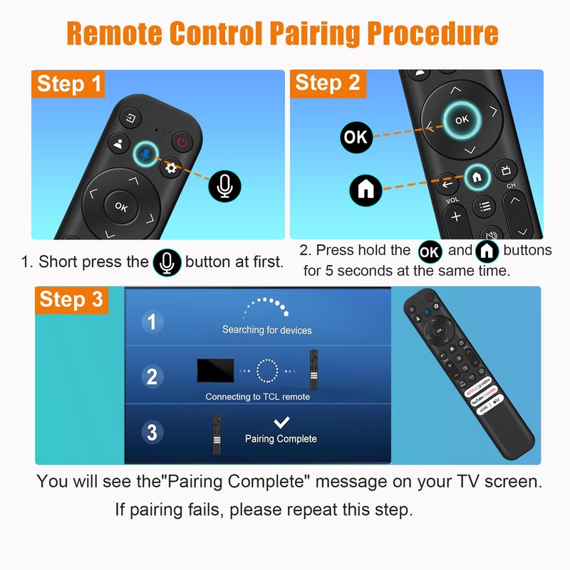 Voice Remote Replacement for TCL Google TV,RC813 Remote Control Only