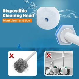 20 Count Disposable Toilet Brush, Toilet Brush Refills, Toilet Bowl Cleaners, Toilet Wand Refills,Hexagonal Toilet Cleaning Sponge (20)