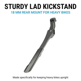Portland Design Works Sturdy Lad E-Bike Kickstand - E-Bike Accessories, Kick Stands for Adults Bikes, 18mm Rear Mount