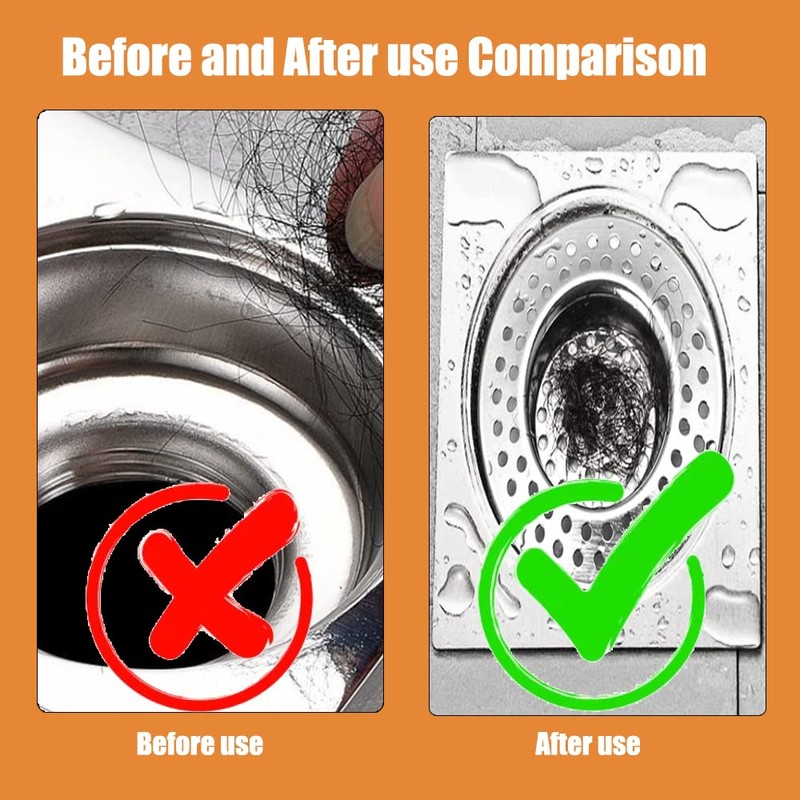 Stainless Steel Sink Filter, 2 Pcs Kitchen Sink Strainer Plug,