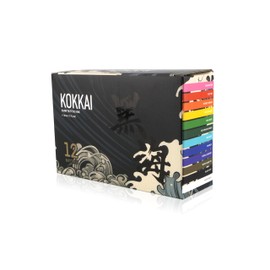 Kokkai Sumi Tattoo Ink, Premium Quality, Precision Medium Viscosity, Rich Hue, Quick Healing, Acrylic-Free, Water-Based, Ready-to-Use Ink for Precision Tattooing (12 Color Pack, 1 oz)
