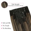 Sassina Yaki Clip in Hair Extensions Real Human Hair Double