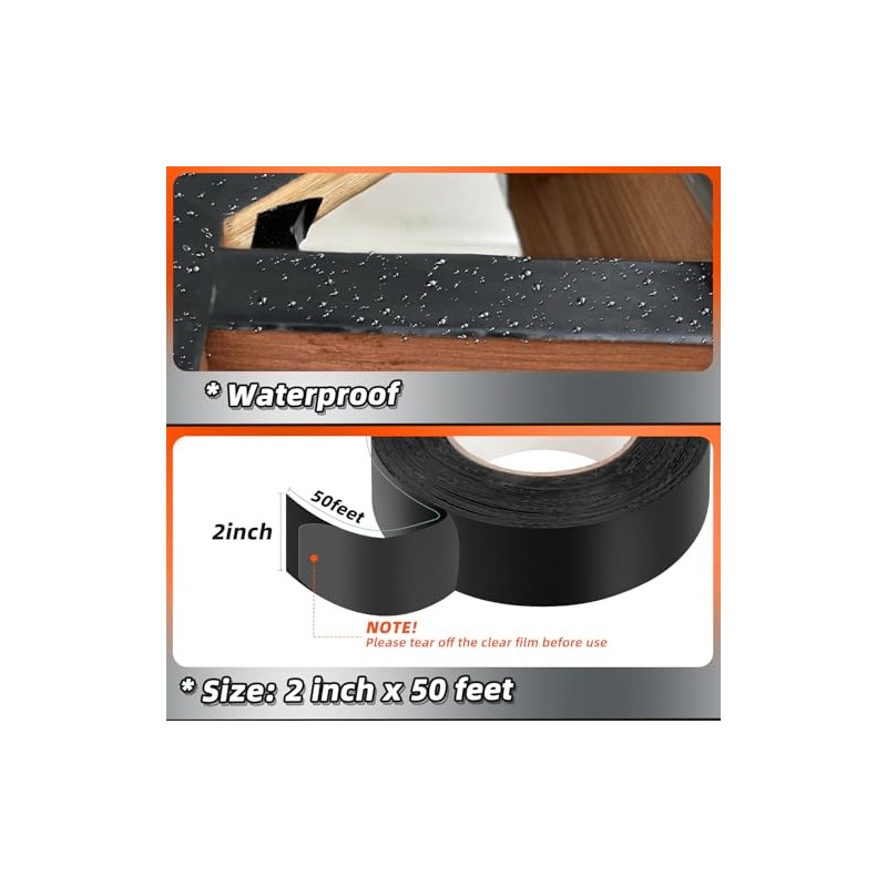 10 Pack Weather-Resistant Butyl Joist Tape - 2" x 50'