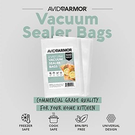 Avid Armor 100 Pint Vacuum Sealer Storage Bags 6 x 10 Inch Size for Food Saver, Seal a Meal