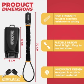 GADLANE Seat Belt Lock Steering Wheel Lock - Double Car Lock Anti-Theft Device - Car Security Devices Suitable for Car, Caravan with 2 Keys (Black)