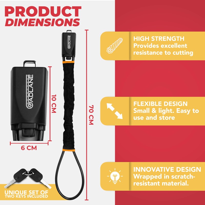 GADLANE Seat Belt Lock Steering Wheel Lock - Double Car