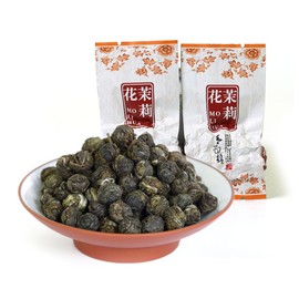 GOARTEA 60pcs 8g Premium Grade Jasmine Pearls Tea Jasmine Tea Loose Leaf Jasmine Green Tea Chinese Jasmine Dragon Pearls Tea