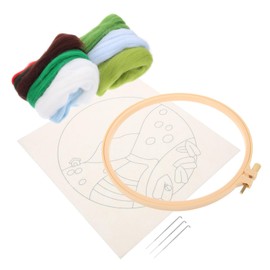 Operitacx 1 Satz Wollfilz-spaß Stickerei Häkelset Für Anfänger Nähset Für Stanznadel Stich Strickset Stickfaden Stickrahmenhalter Stickmaschine Nadel Nadel Sticknadel Stanzen Leinen
