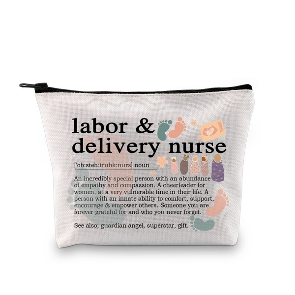L&D Nurse Makeup Bag Labor and Delivery Nurse Cosmetic Bag L&D Nurse Gift Lifeline Gift Nicu Nurses Week Gift (Labor & delivery Nurse CA)
