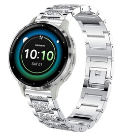 Blueshaweu Bracelet Compatible with Garmin Venu 3S, Women's Metal Band Premium Stainless Steel Bracelet Strap for Garmin Venu 3S/Venu 2S/Forerunner 265S/Forerunner 255S/Vivomove 3S Smartwatch