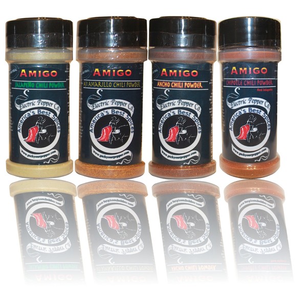 Chili Pepper Powder Spice Gift Set Jalapeño Chipotle Ancho Aji Amarillo
