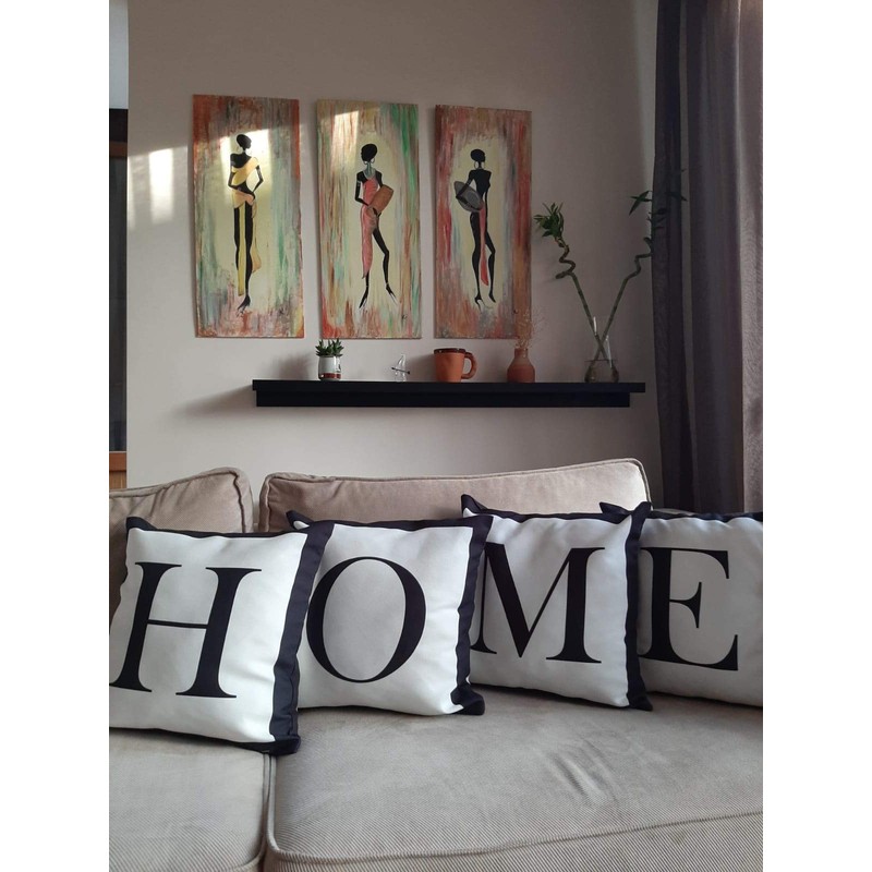 26 Letter & Sign Throw Pillow Covers Decorative Pillowcase Black/White