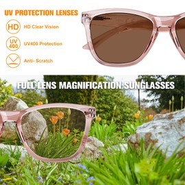 ZESAKER Reading Sunglasses for Women Men Full Lens Outdoor Readers Sunglasses UV Protection Sun Readers Eyeglasses (Tortoise+ Black+ Light Brown, 3.0)