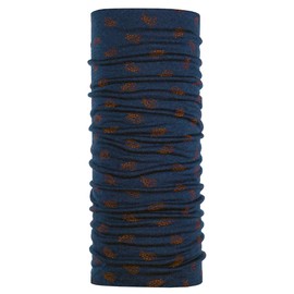 P.A.C. Merino Wool Multi Anthracite Multifunctional Scarf - Merino Wool Tube Scarf, Neckerchief, Headscarf, Unisex, 10 Uses, Paisley Naor