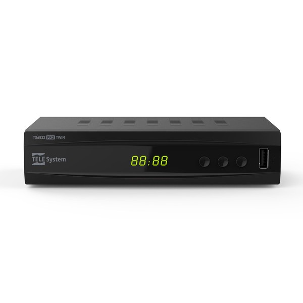 TELE System TS6822 PRO DVB-T2 HEVC Digital Terrestrial Decoder and Twin ...