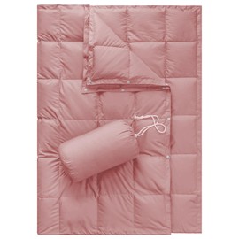 zZFocus Down Camping Blanket,Puffy Down Blanket Packable Lightweight Down Throw Quilt Water-Resistant Outdoor Travel Blanket for Camping,Hiking,Stadium,Picnic,Car