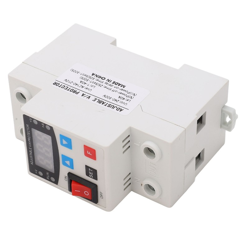 Over Under Voltage Protective Device Adjustable Auto Reset Protector 240V‑300V