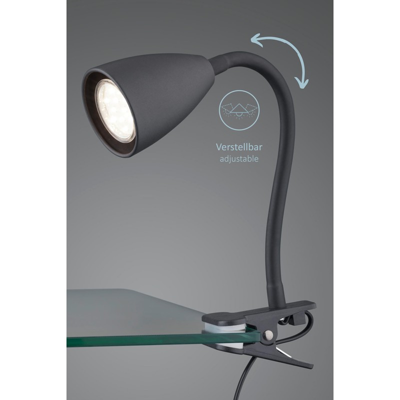 lightling Sandra Clamp Light Flexible Arm Adjustable with Cord Switch