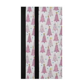 Boccsty Christmas Pink Trees Refrigerator Door Handle Covers 2 Pcs Stars Kitchen Appliance Decor Handles Fridge Protector Gloves Ovens Door Cloth for Stove Dishwasher Microwav