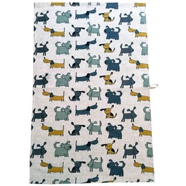 Linen Napkin/Kitchen Towel 45X70 cm Dog Image
