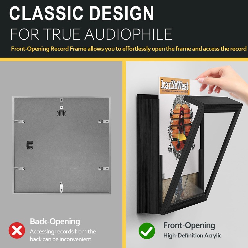 Emfogo 2 Pack Vinyl Record Frame, Album Frames for Display