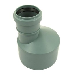 Sewer Pipe Reducer, PP 110mm to 50mm, High Temperature Resistant Polypropylene, Grey Waste Pipe Reducer