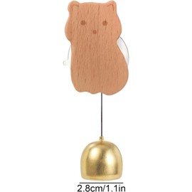 Shopkeepers Bell, Wood Door Chime Hanging Door Bell Jingle Bells Animal Metal Doorbell with Suction Cup for Door Opening Business When Entering Decoration（Kitten） (Kitten)