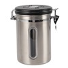 Coffee Canister 1800ml 304 Stainless Steel Window Design One Way
