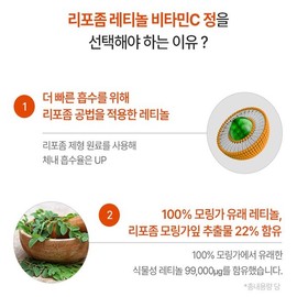 Chamgoots 레티놀정/식물성 리포좀 레티놀 모링가 모링가잎 비타민C 콜라겐 정/60정 Retinol Tablets / Plant-based Liposome Retinol Moringa Moringa Leaf Vitamin C Collagen Tablets / 60 Tablets