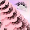 Fluffy Mink Faux Eyelashes, 20mm/0.787in, 28mm/1.1in, 16mm/0.63in, 8mm/0.315in