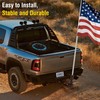 Tanfix Hitch Mount Flagpole Holder, Heavy-Duty Flag Pole Holder for