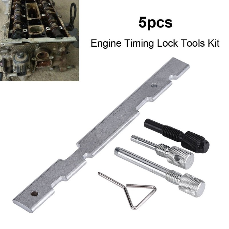 Timing Tool Kit, 5 Pieces Engine Camshaft Camshaft Locking Tools,